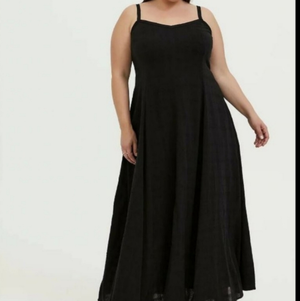 Torrid Black Strap Maxi Dress